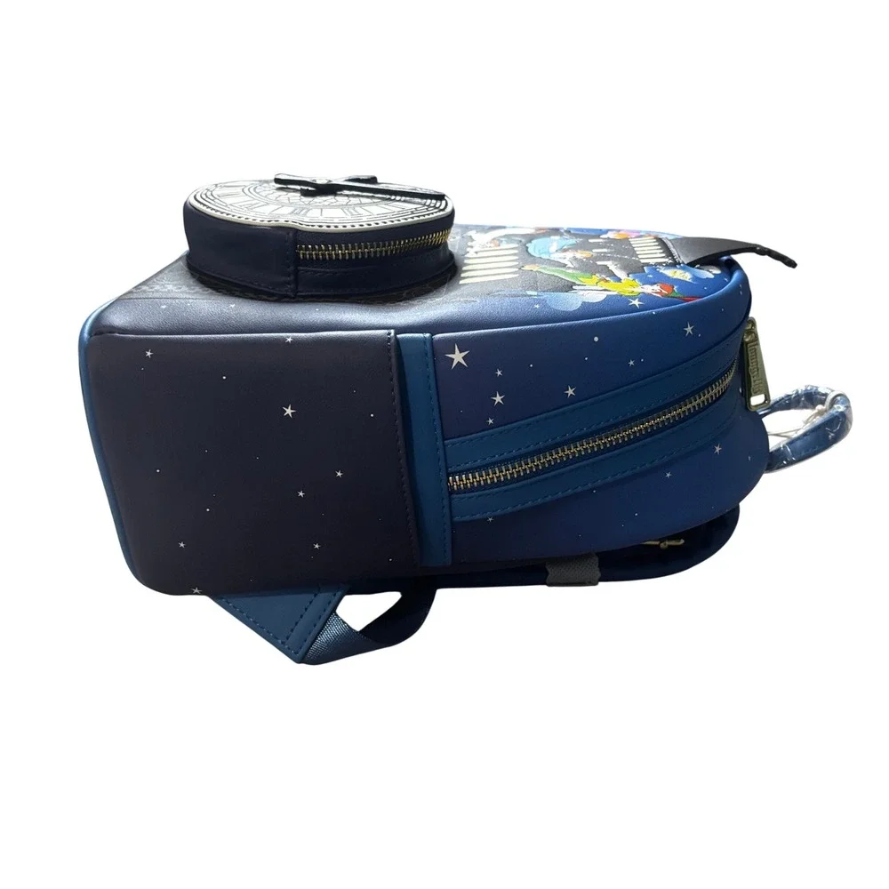 Loungefly Disney Peter Pan Glow in the Dark Big Ben Clock Mini Backpack Flying